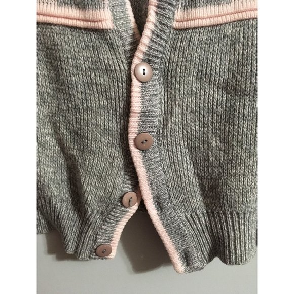 Zeppelin Large Vintage Knit Unisex 90s Button Down Oversized Comfy Sweater - Picture 3 of 4